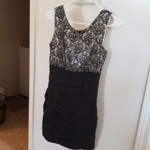 Express Black and White Party Dress